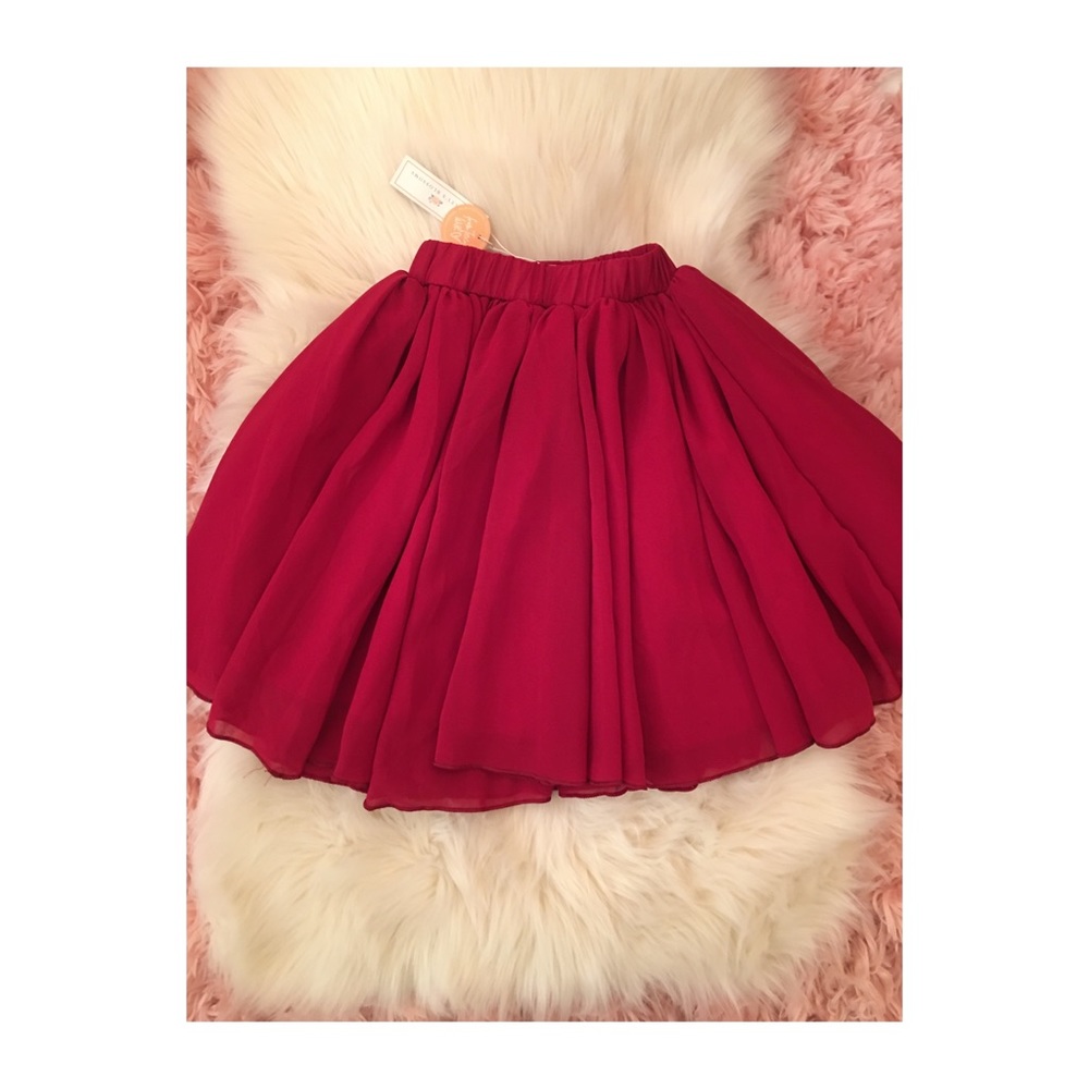 Baileys Blossoms Aurora Maxi Skirt in Wine